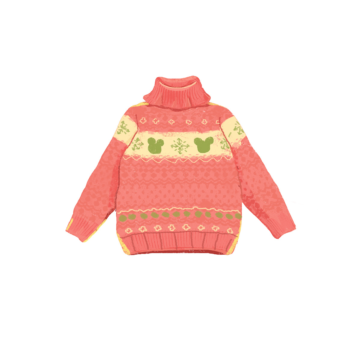 冬日织梦 小毛衣插画中的温暖与巧思